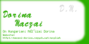 dorina maczai business card